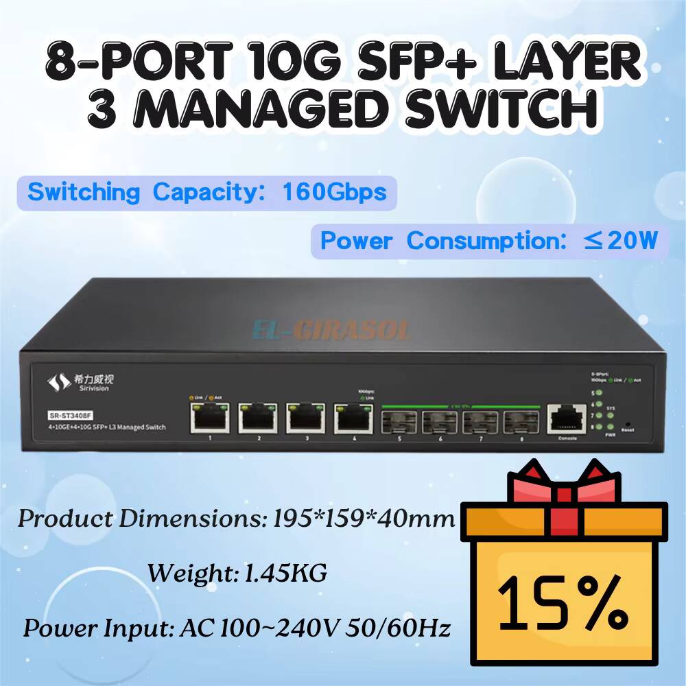 Sfp+ 10G Managed Switch 8 Port - 시리비전 8포트 10G SFP+ L3 관리형